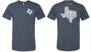 Heather Navy Texas Colleges T-shirt